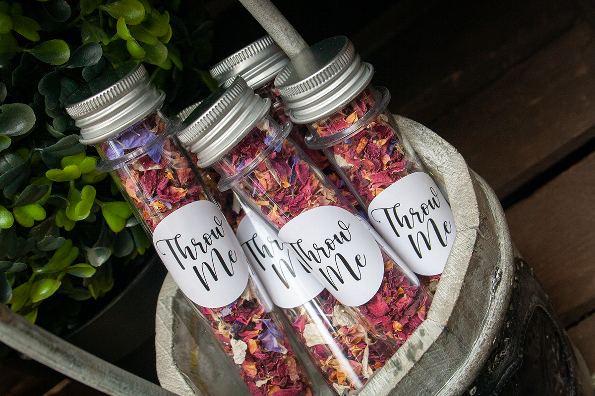 Throwing Confetti Tubes For Weddings